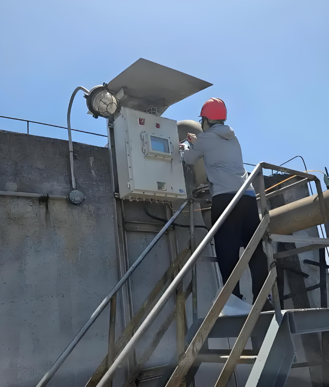 除塵器排放超標現場監測圖片